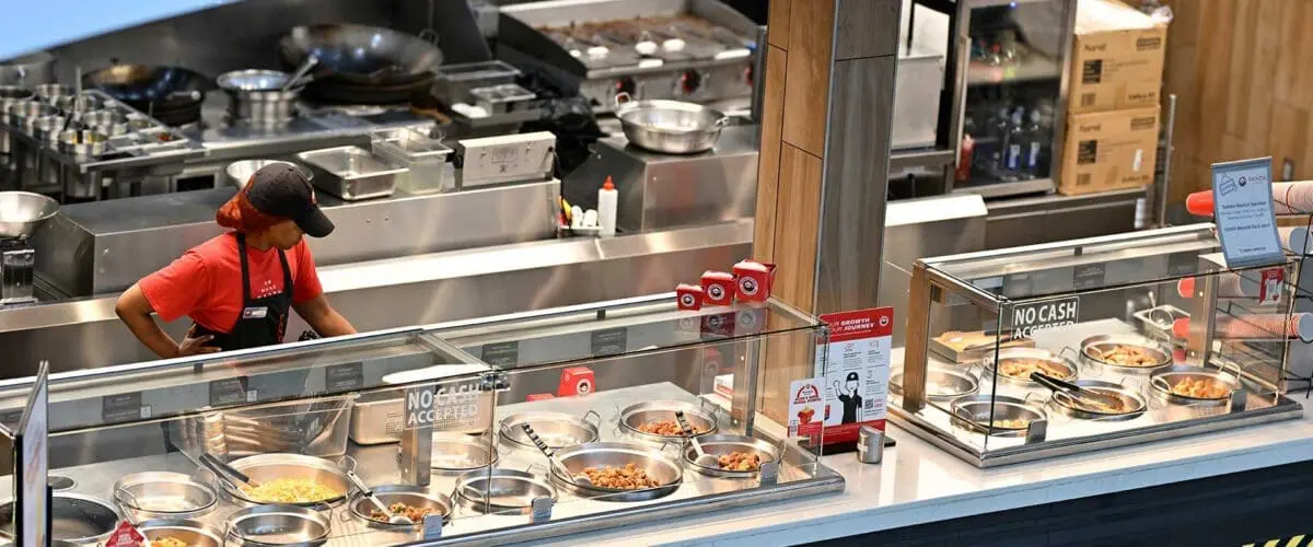 Aerial view of Panda Express