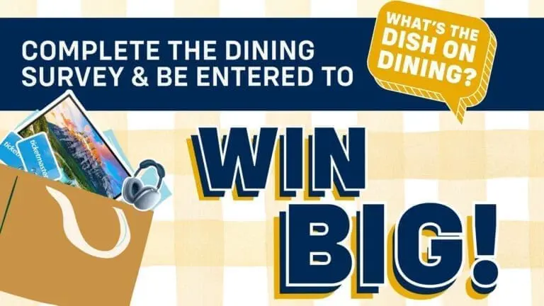 Complete the dining survey to be entered to win